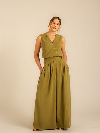 Maxi Pantalona Euforia Verde Oliva