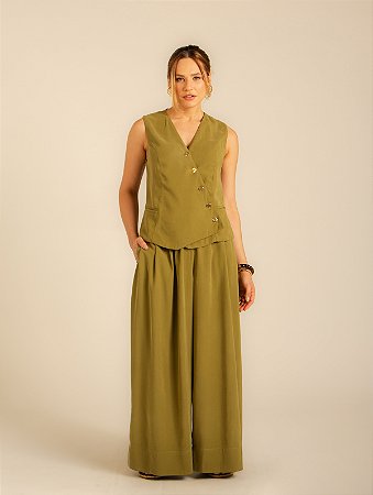 Colete Transpasse Euforia Verde Oliva