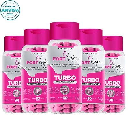 KIT FORTHAIR TURBO 5 MESES - FORTALECIMENTO CABELOS, PELE E UNHAS