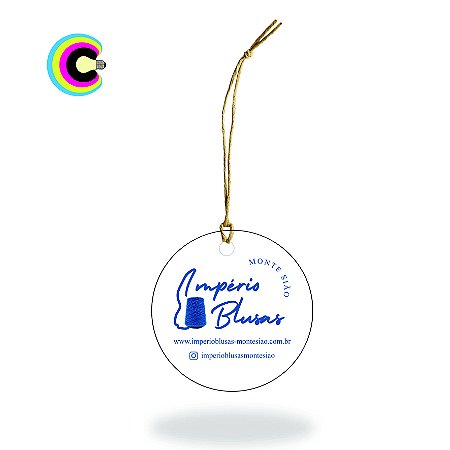 1000 Tags Redondas Personalizadas 6 cm só Frente