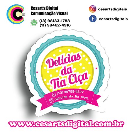 500 Adesivos Corte Especial 4,5 cm