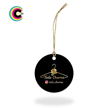 500 Tags Redondas Personalizadas 6 cm só Frente