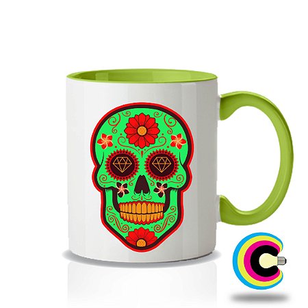 Caneca Ceramica Personalizada Interior Alça Color 300 ml