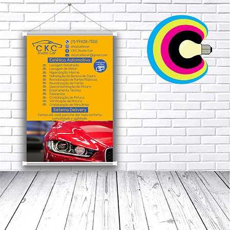 01 Banner Brilho 80 x 1,20 mts