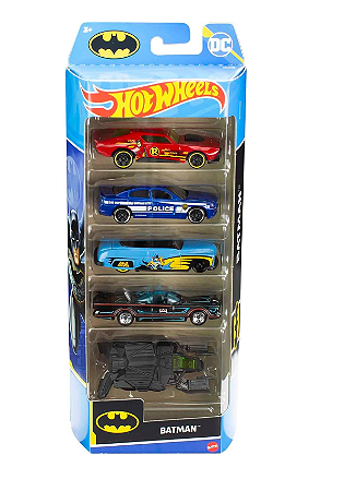 Hotwheels Pack 5 Carros Batman Mattel Com Carro Robin E Nave