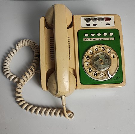Telefone Disco Pabx Nec Bege Antigo