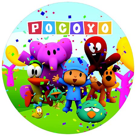 Painel Festa Redondo 3d Pocoyo Sublimado 1,50M