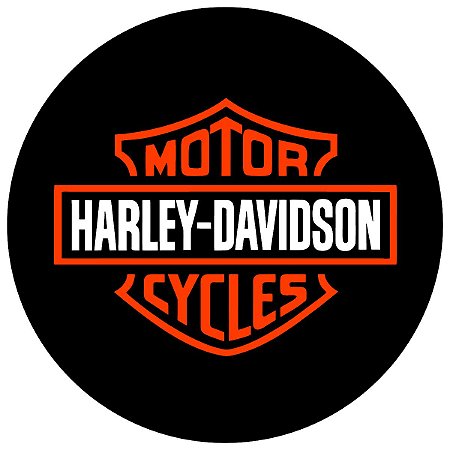 Painel Festa Redondo 3d Harley Davidson Sublimado 1,50M