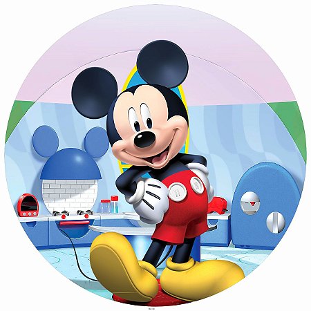 Painel Festa Redondo Mickey 3d Estampa Digital 1,80M