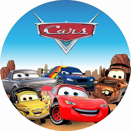 Painel Festa Redondo Carros McQueen 3d Estampa Digital 1,80M