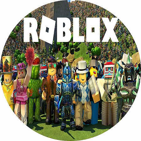 Painel Redondo Sublimado 3d Tema Roblox Masc./femenino 1,50