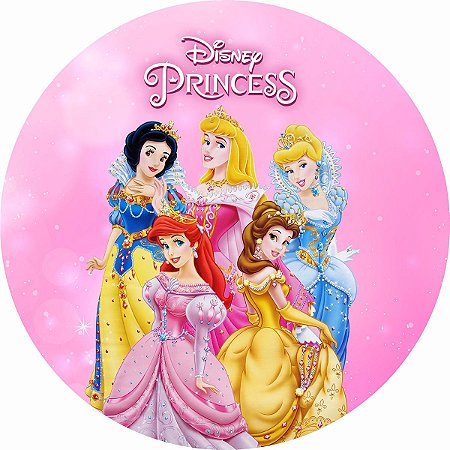 Painel Festa Redondo Princesas 3d Sublimado 1,50 Diâ. Prpd-3