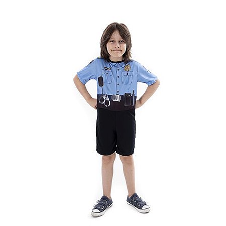 Fantasia Policial Curto Infantil, Fantasia Carnaval