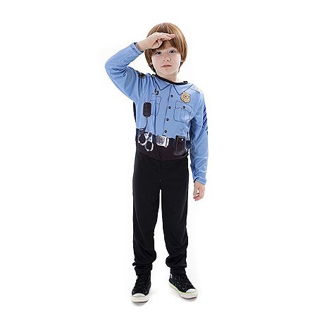 Fantasia Policial Longo Infantil