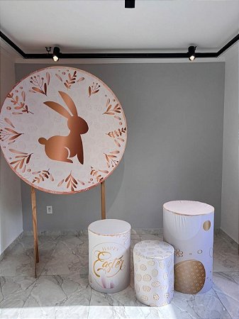 Painel Redondo 1,50 Trio Capa De Cilindro Pascoa 2