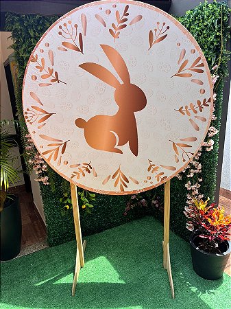 Painel Festa Redondo Pascoa 2 3d 1,50 Diametro