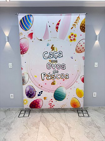 Painel Festa Retangular Para Casado 1,5x2,2m Pascoa 1