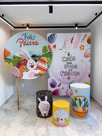 Trio Capa Cilindro Vest Fácil Pascoa 1 + Kit Painéis Casado