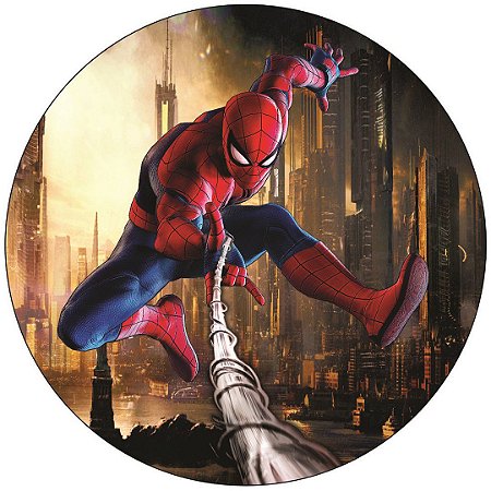 Painel Festa Redondo Homem Aranha 1, 3d Sublimado 1,80m