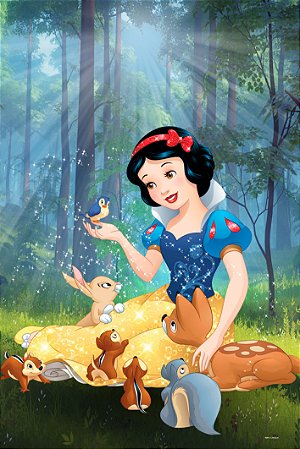 Painel Festa Retangular P/ Casado 1,5x2,2m Branca De Neve 3