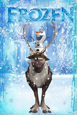 Painel Festa Retangular P/ Casado 1,5x2,2 Frozen 4
