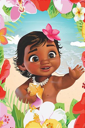 Painel Festa Retangular P/ Casado 1,5x2,2m Moana 3