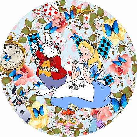 Painel Festa Redondo Alice No Pais 4, 3d 1,50 Diam
