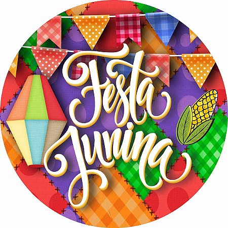 Painel Festa Redondo Festa Junina 3, 3d 1,50 Diam