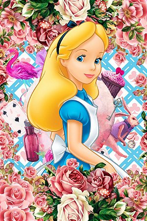 Painel Festa Retangular Para Casado 1,5x2,2m Alice No Pais 3