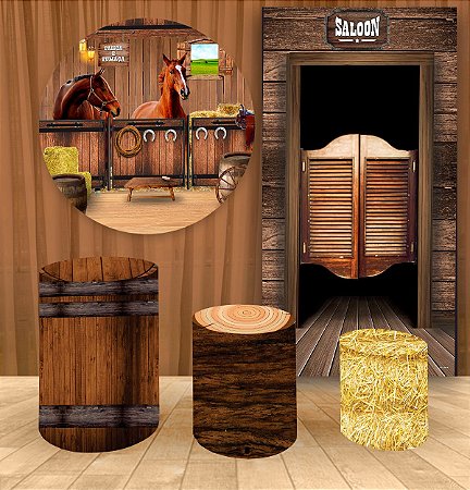 Trio Capa Cilindro Vest Fácil, Kit Painéis Casado Country 3