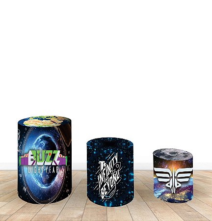 Capa P/ Trio De Mesas Cilindro Buzz Lightyear 1, 3 Capas