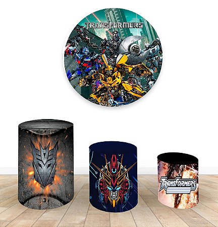 Painel Redondo 1,50 Trio Capa De Cilindro Transformers 1