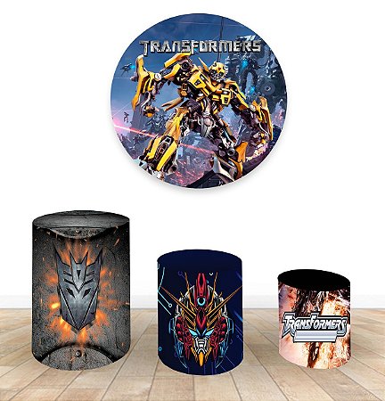 Painel Redondo 1,50 Trio Capa De Cilindro Transformers 2