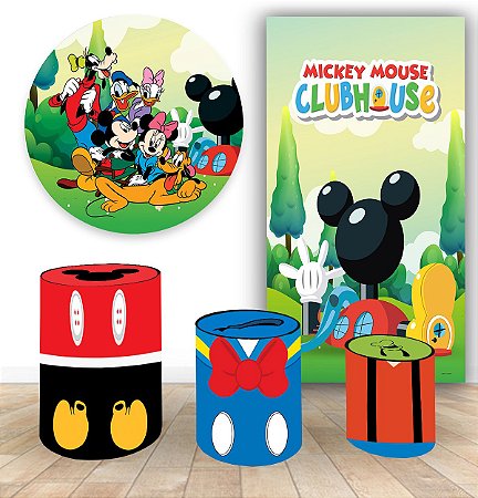 Trio Capa Cilindro Vest Fácil Turma Do Mickey 2 Kit Painel
