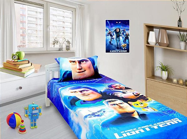 Jogo De Lençol Cobre Leito E Fronha Buzz Lightyear 1