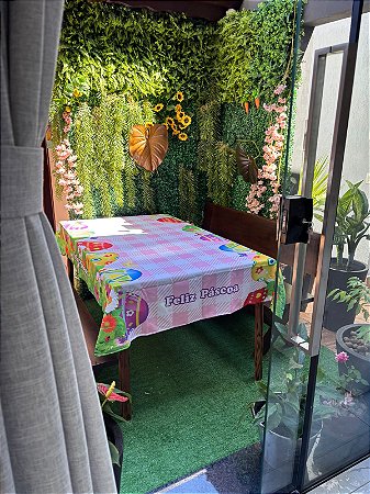 Toalha De Mesa Para Pascoa, Toalha De Mesa 4 Lugares Rosa