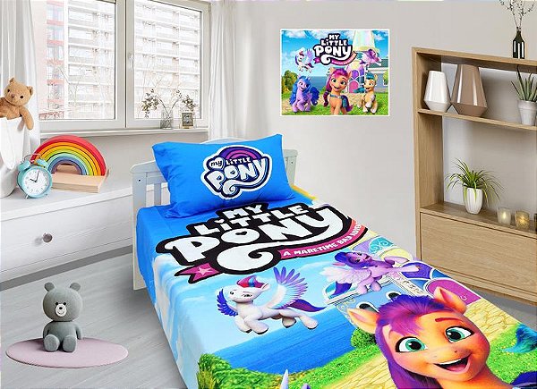 Jogo De Lençol Cobre Leito E Fronha , My Little Pony mod 2