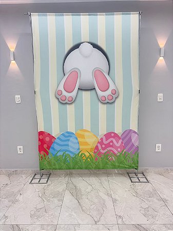 Painel Festa Retangular Para Casado 1,5x2,2m Pascoa 5