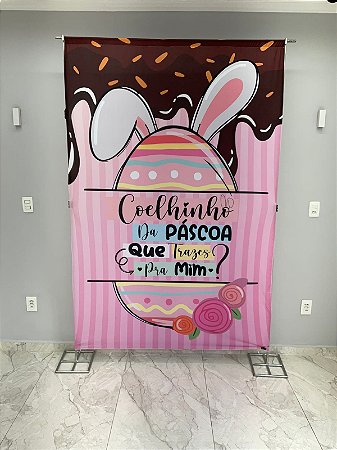 Painel Festa Retangular Para Casado 1,5x2,2m Pascoa 4