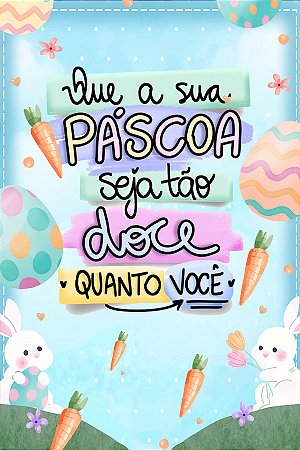 Painel Festa Retangular Para Casado 1,5x2,2m Pascoa 6