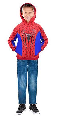 Blusa de Moletom Com Capuz Homem Aranha Infantil Vingadores