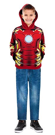 Blusa De Moletom Com Capuz Homem De Ferro, Roupa Infanti