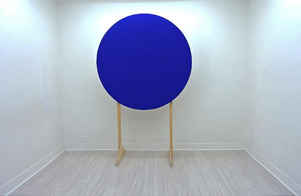 Painel Redondo Decoração Cores Lisas Em Tecido - 1,5x1,5m Azul Royal