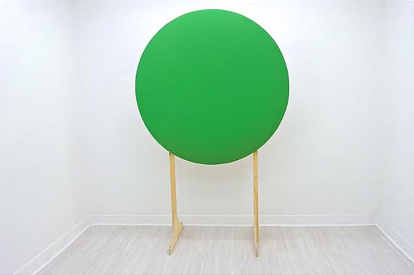 Painel Redondo Decoração Cores Lisas Em Tecido - 1,5x1,5m Verde Claro