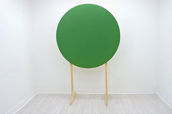 Painel Redondo Decoração Cores Lisas Em Tecido - 1,5x1,5m Verde Escuro