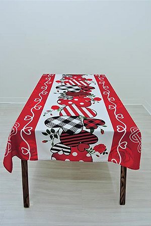 Toalha De Mesa Especial Dia Das Mães Vermelha Para Decoração