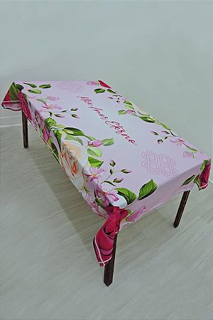 Toalha De Mesa Especial Dia Das Mães Rosa Para Decoração