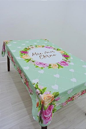 Toalha De Mesa Especial Dia Das Mães Verde Para Decoração