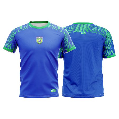 Camiseta Masculina Copa Do Mundo, Camiseta  Azul  Mod Torcedor Seleção