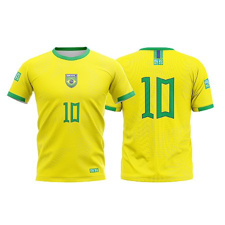 Camiseta Masculina Copa Do Mundo, Camiseta Amarela Mod Jogador Seleção
